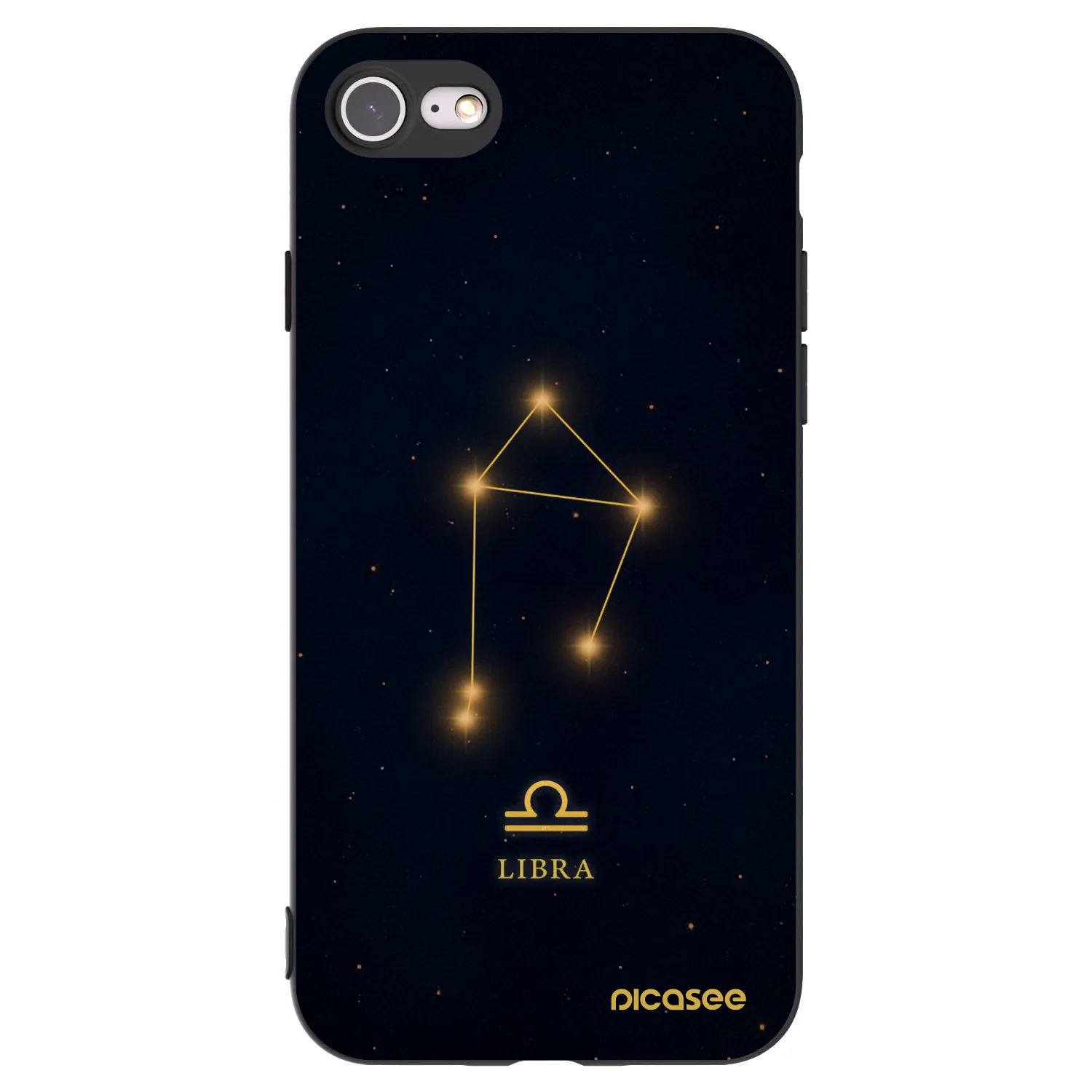 Picasee Apple iPhone SE 2020 Hülle - Schwarzes Silikon - LIBRA