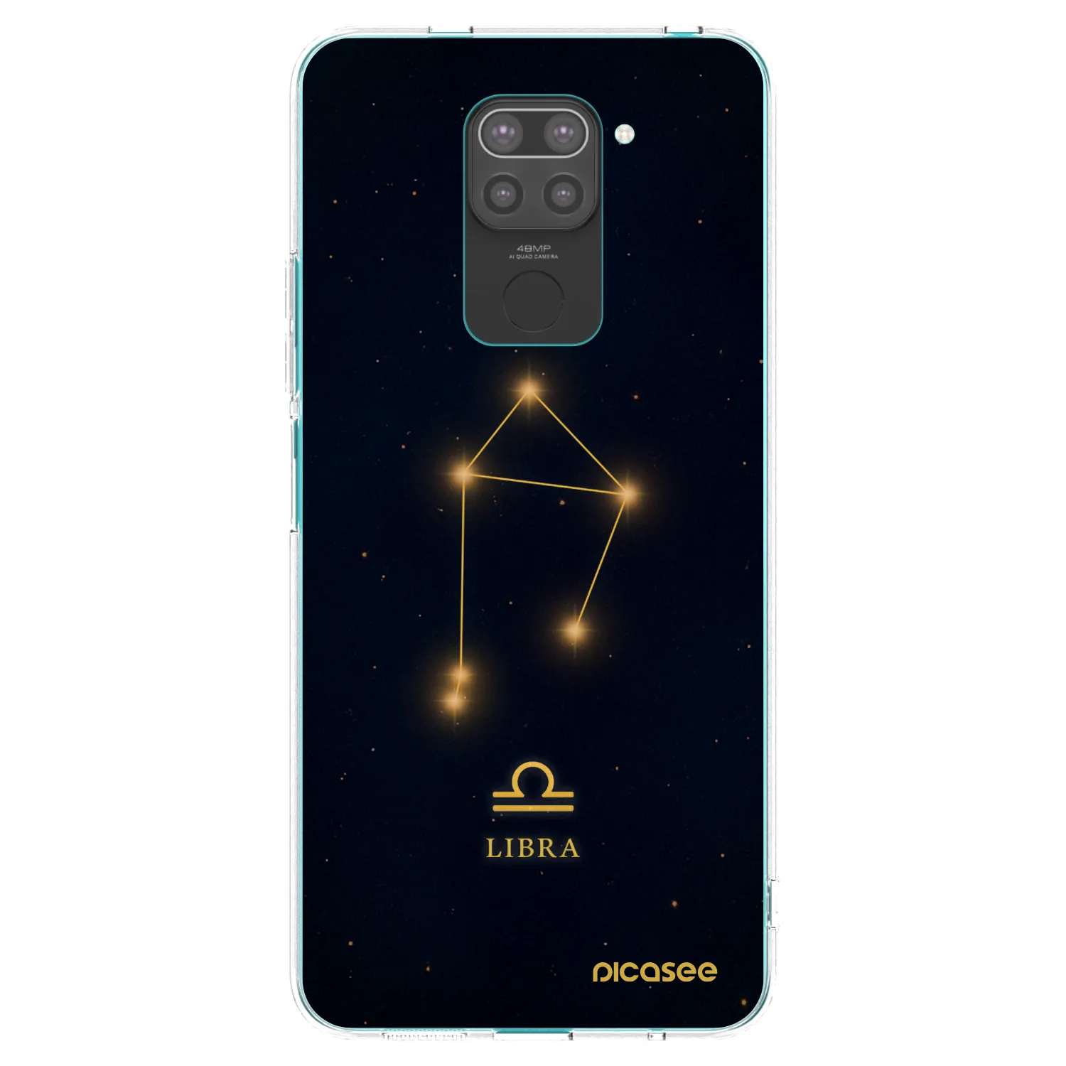 Picasee Xiaomi Redmi Note 9 Hülle - Schwarzes Silikon - LIBRA