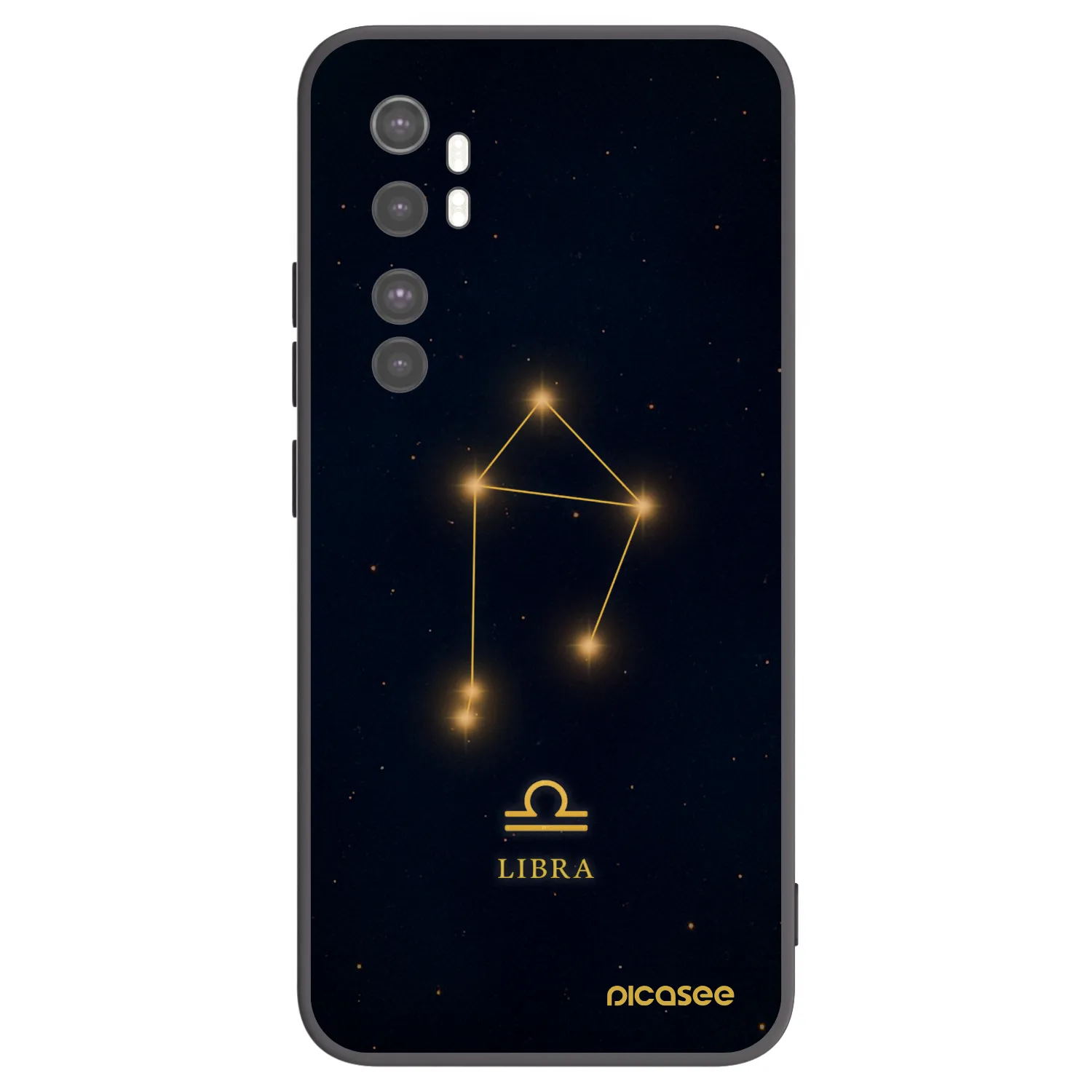 Picasee Xiaomi Mi Note 10 Lite Hülle - Schwarzes Silikon - LIBRA