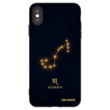 Picasee Apple iPhone XS Max Hülle - Schwarzes Silikon - SCORPIO