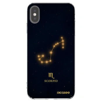 Picasee Apple iPhone XS Max Hülle - Transparentes Silikon - SCORPIO