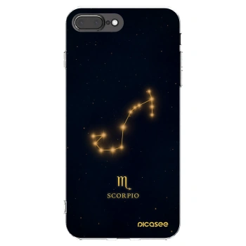 Picasee Apple iPhone 8 Plus Hülle - Transparentes Silikon - SCORPIO