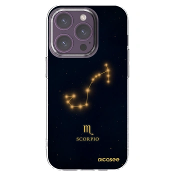 Picasee Apple iPhone 14 Pro Hülle - Transparentes Silikon - SCORPIO