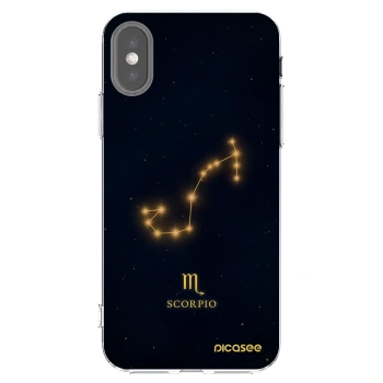 Picasee Apple iPhone X/XS Hülle - Transparentes Silikon - SCORPIO