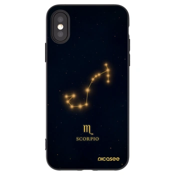Picasee Apple iPhone X/XS Hülle - Schwarzes Silikon - SCORPIO