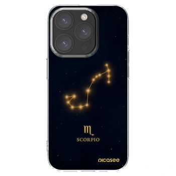 Picasee Apple iPhone 15 Pro Hülle - Transparentes Silikon - SCORPIO