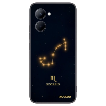 Picasee Realme C33 (2023) Hülle - Schwarzes Silikon - SCORPIO