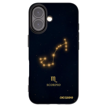 Picasee Apple iPhone 16 Hülle - Schwarzes Silikon - SCORPIO