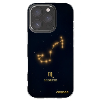 Picasee Apple iPhone 16 Pro Hülle - Transparentes Silikon - SCORPIO