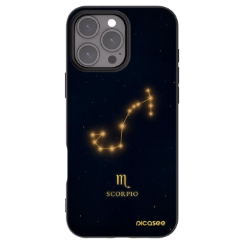 Picasee Apple iPhone 16 Pro Max Hülle - Schwarzes Silikon - SCORPIO