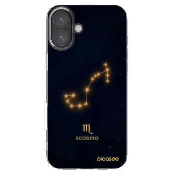 Picasee Apple iPhone 16 Plus Hülle - Transparentes Silikon - SCORPIO