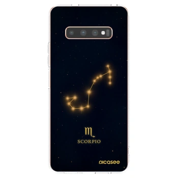 Picasee Samsung Galaxy S10 Plus G975 Hülle - Transparentes Silikon - SCORPIO