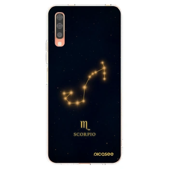 Picasee Samsung Galaxy A70 A705F Hülle - Transparentes Silikon - SCORPIO