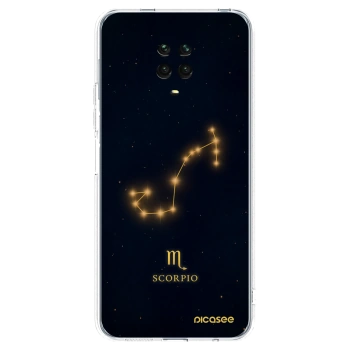 Picasee Xiaomi Redmi Note 9S Hülle - Transparentes Silikon - SCORPIO