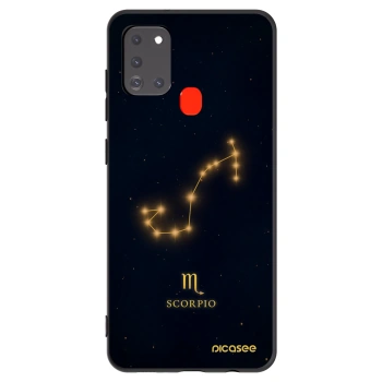 Picasee Samsung Galaxy A21s Hülle - Schwarzes Silikon - SCORPIO