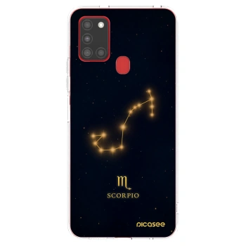 Picasee Samsung Galaxy A21s Hülle - Transparentes Silikon - SCORPIO