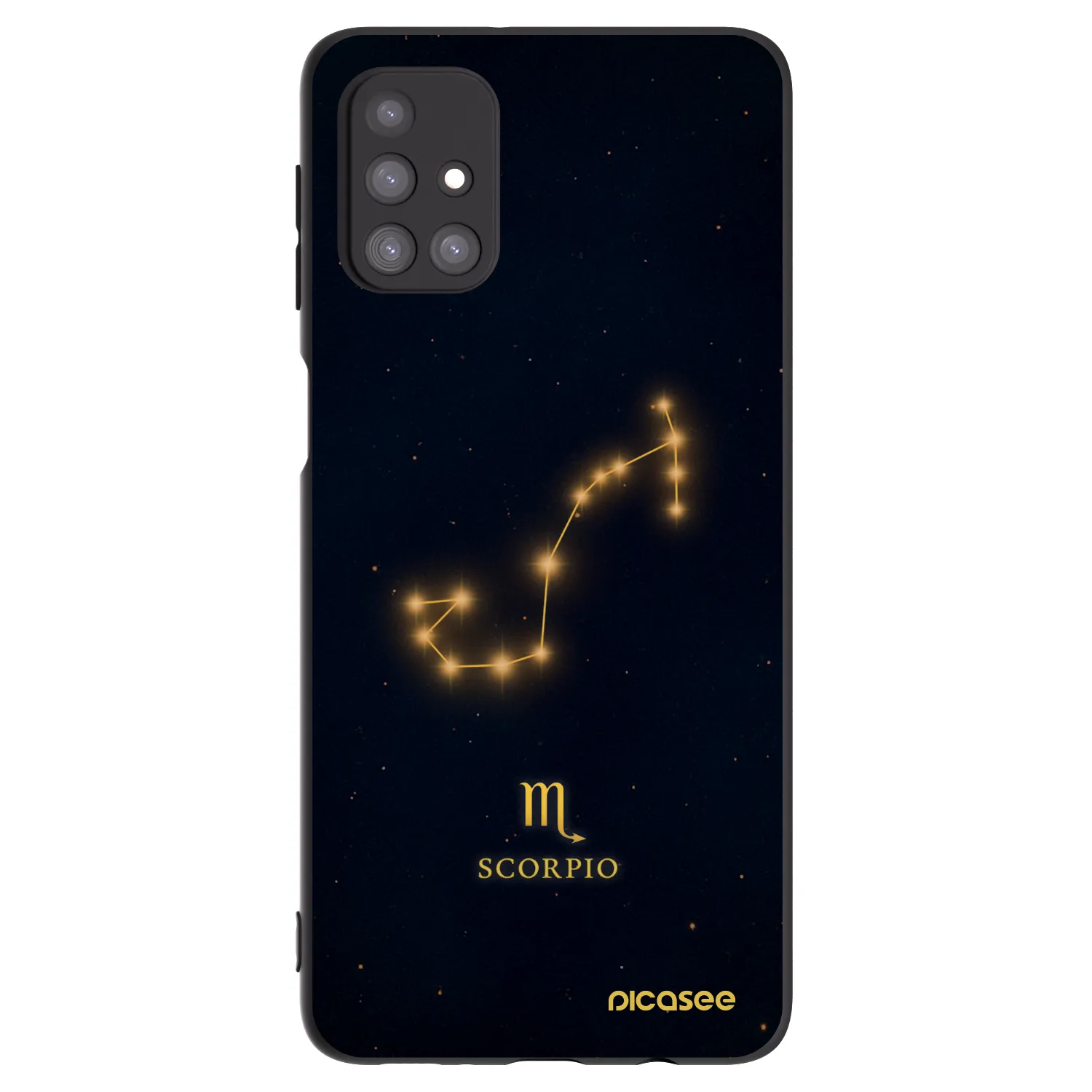 Picasee Samsung Galaxy M31s Hülle - Schwarzes Silikon - SCORPIO