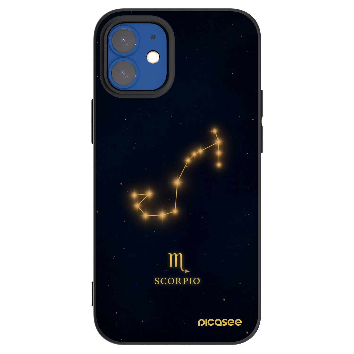 Picasee Apple iPhone 12 mini Hülle - Schwarzes Silikon - SCORPIO