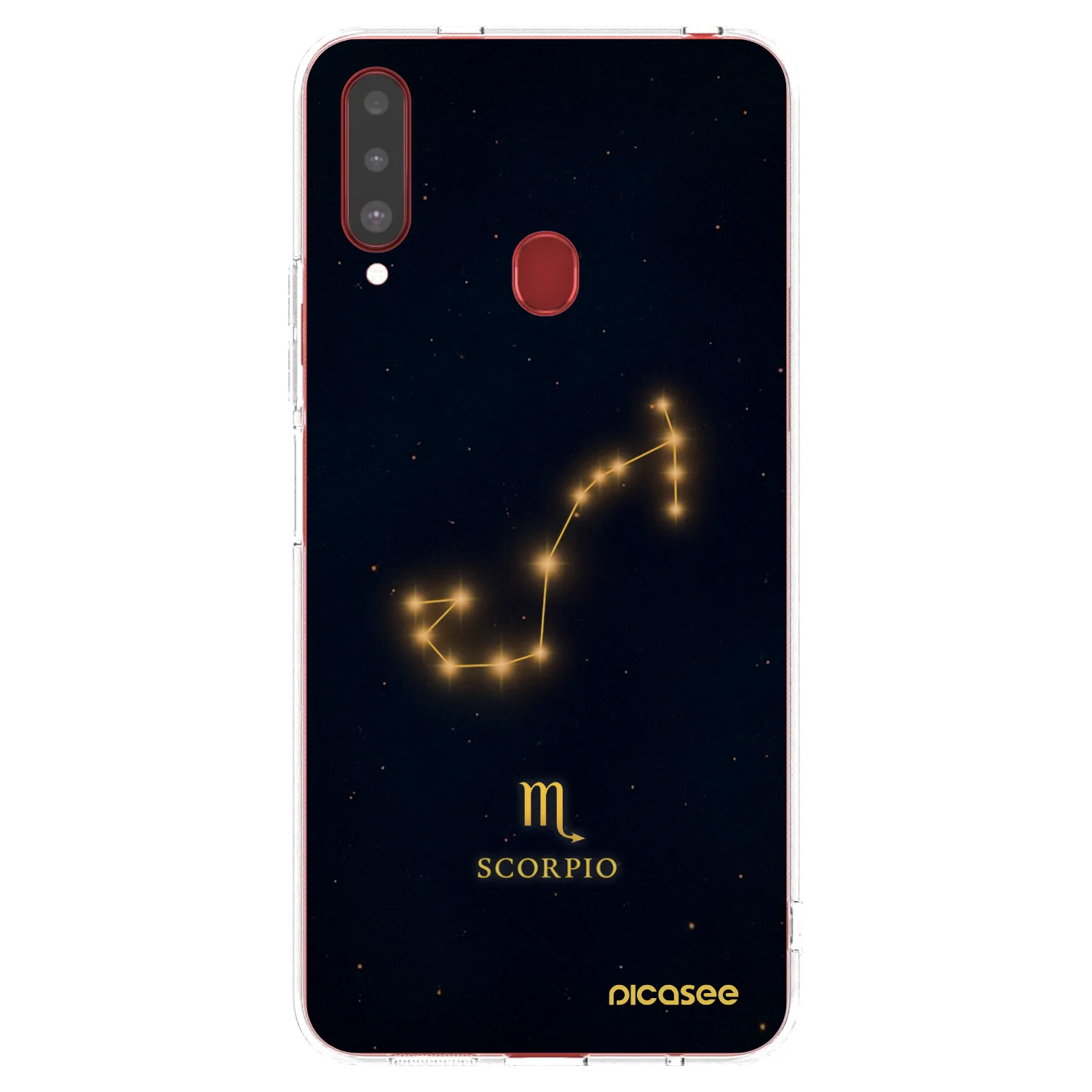Picasee Samsung Galaxy A20s Hülle - Transparentes Silikon - SCORPIO