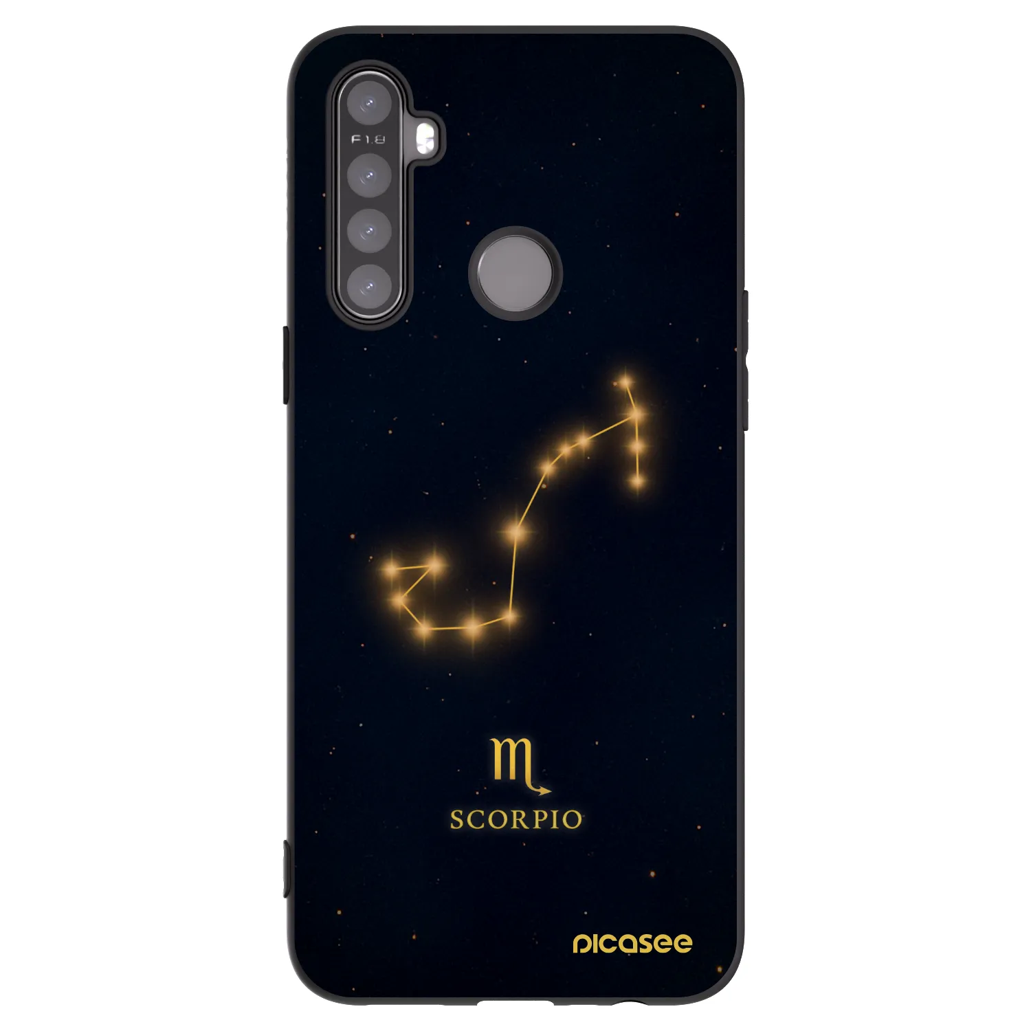 Picasee Realme 6i Hülle - Schwarzes Silikon - SCORPIO