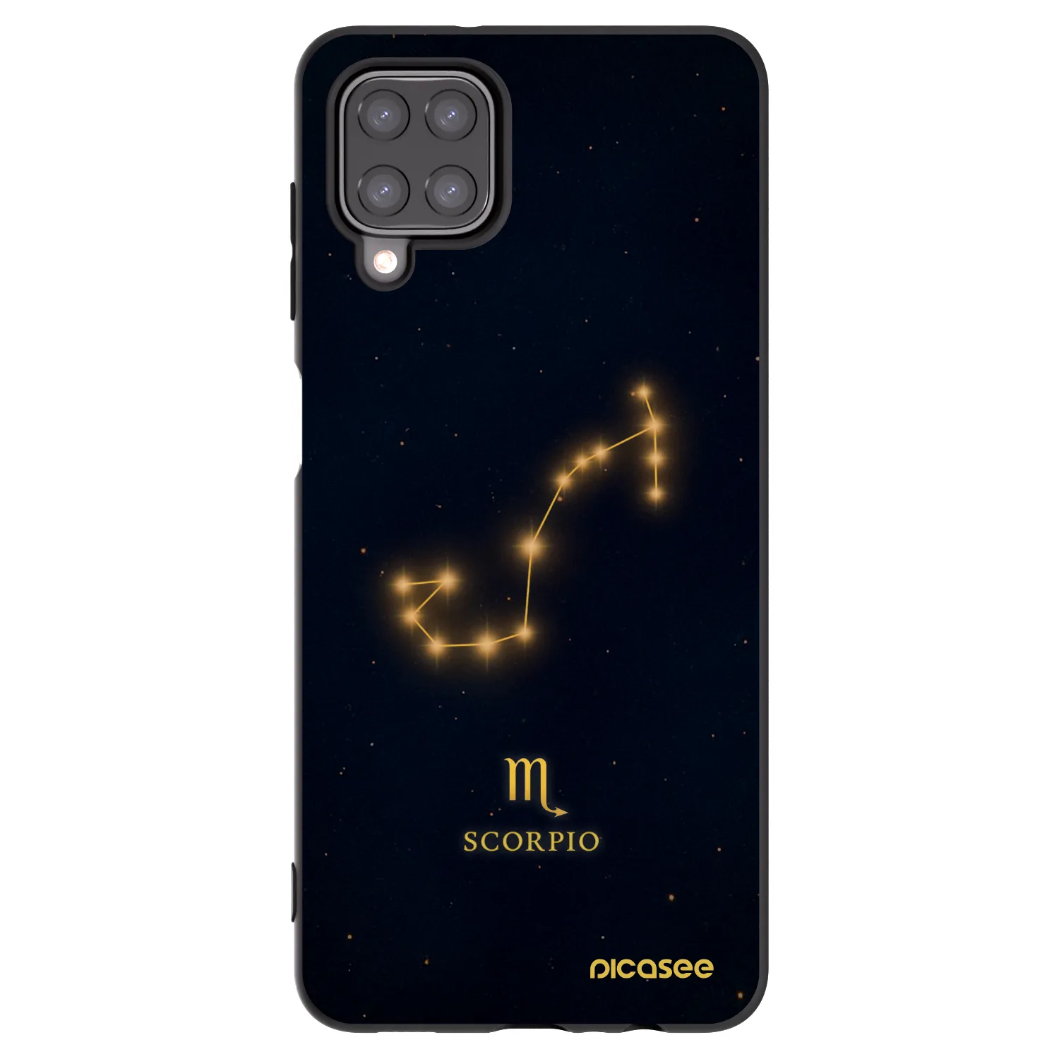 Picasee Samsung Galaxy A12 A125F Hülle - Schwarzes Silikon - SCORPIO