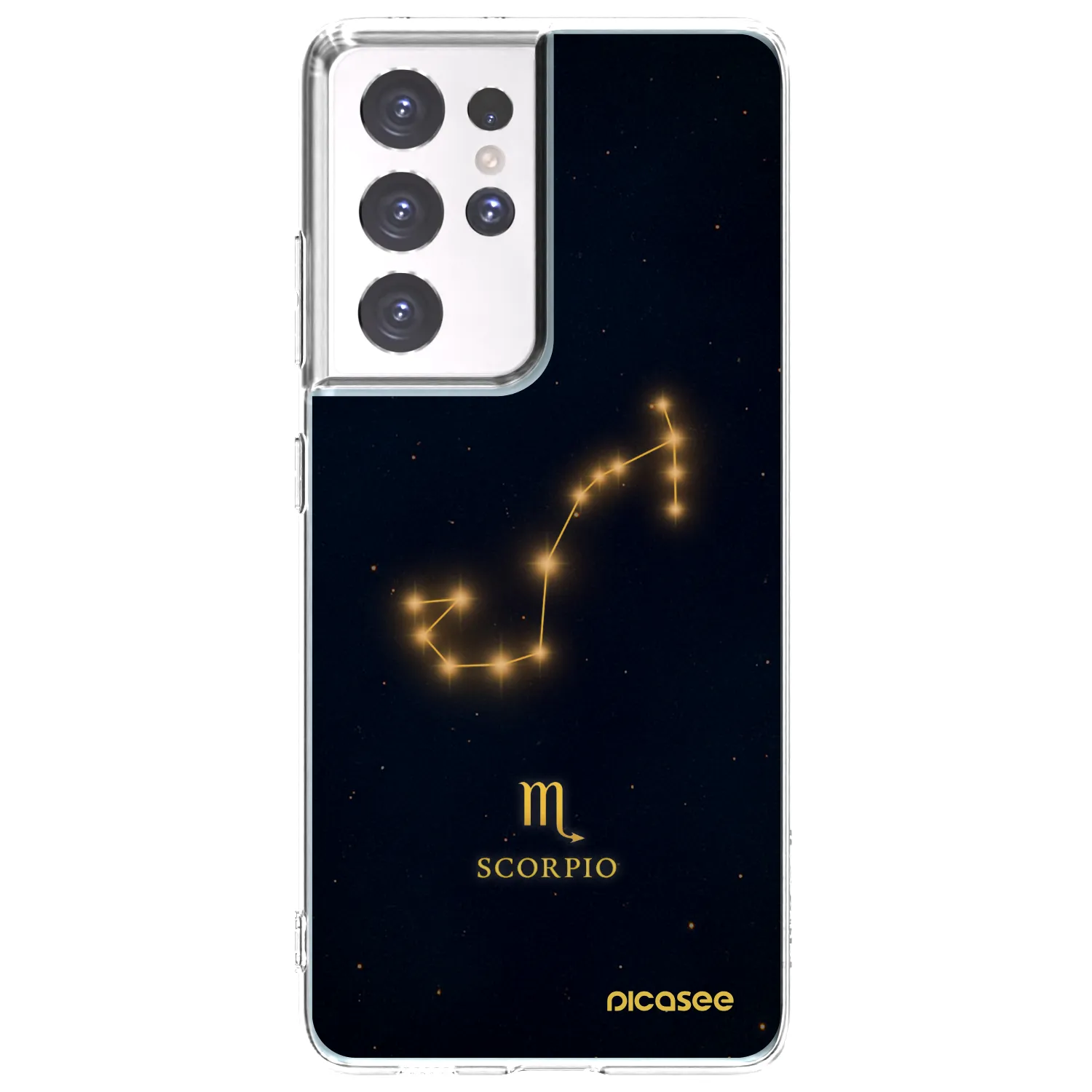 Picasee Samsung Galaxy S21 Ultra 5G G998B Hülle - Transparentes Silikon - SCORPIO
