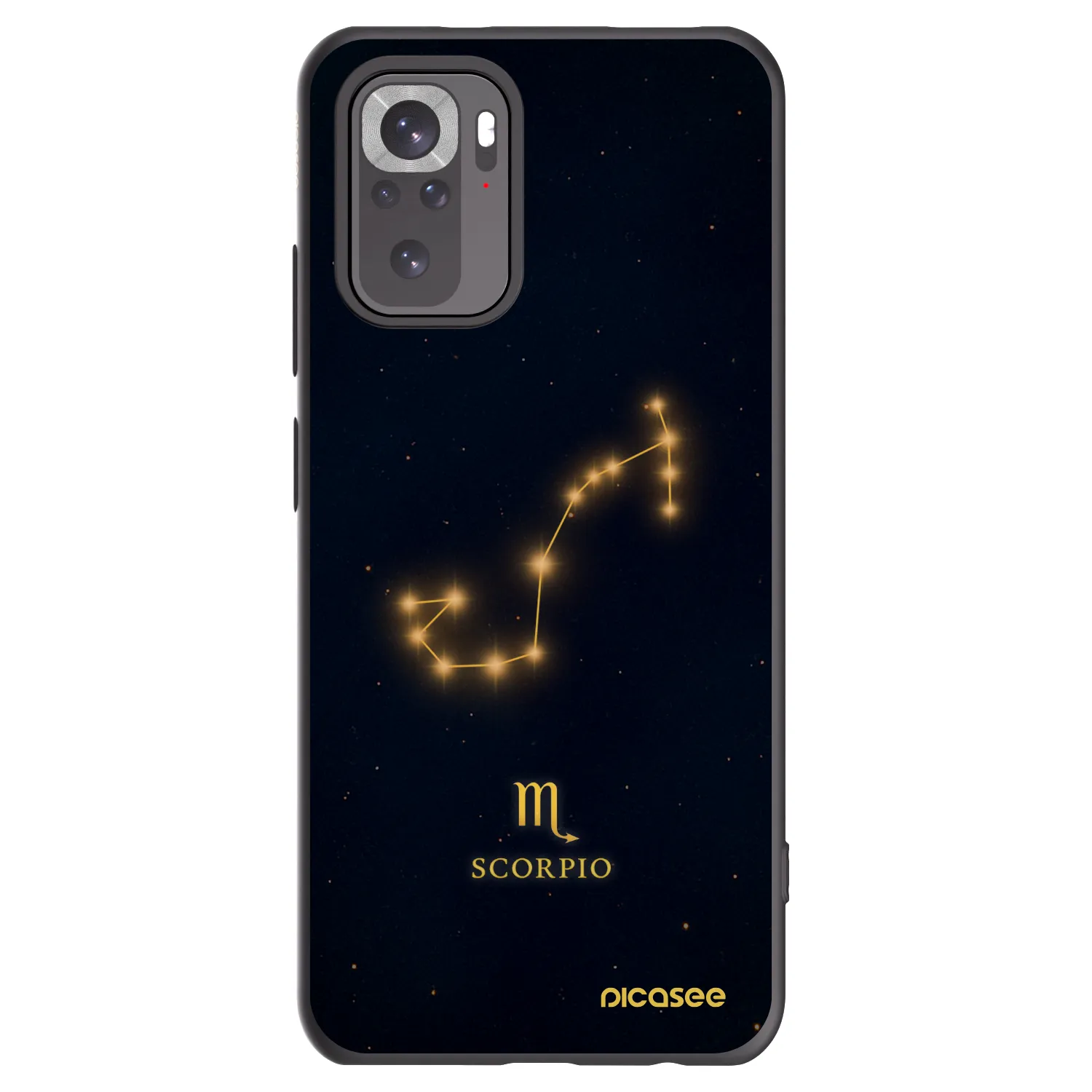 Picasee Xiaomi Redmi Note 10 Hülle - Schwarzes Silikon - SCORPIO