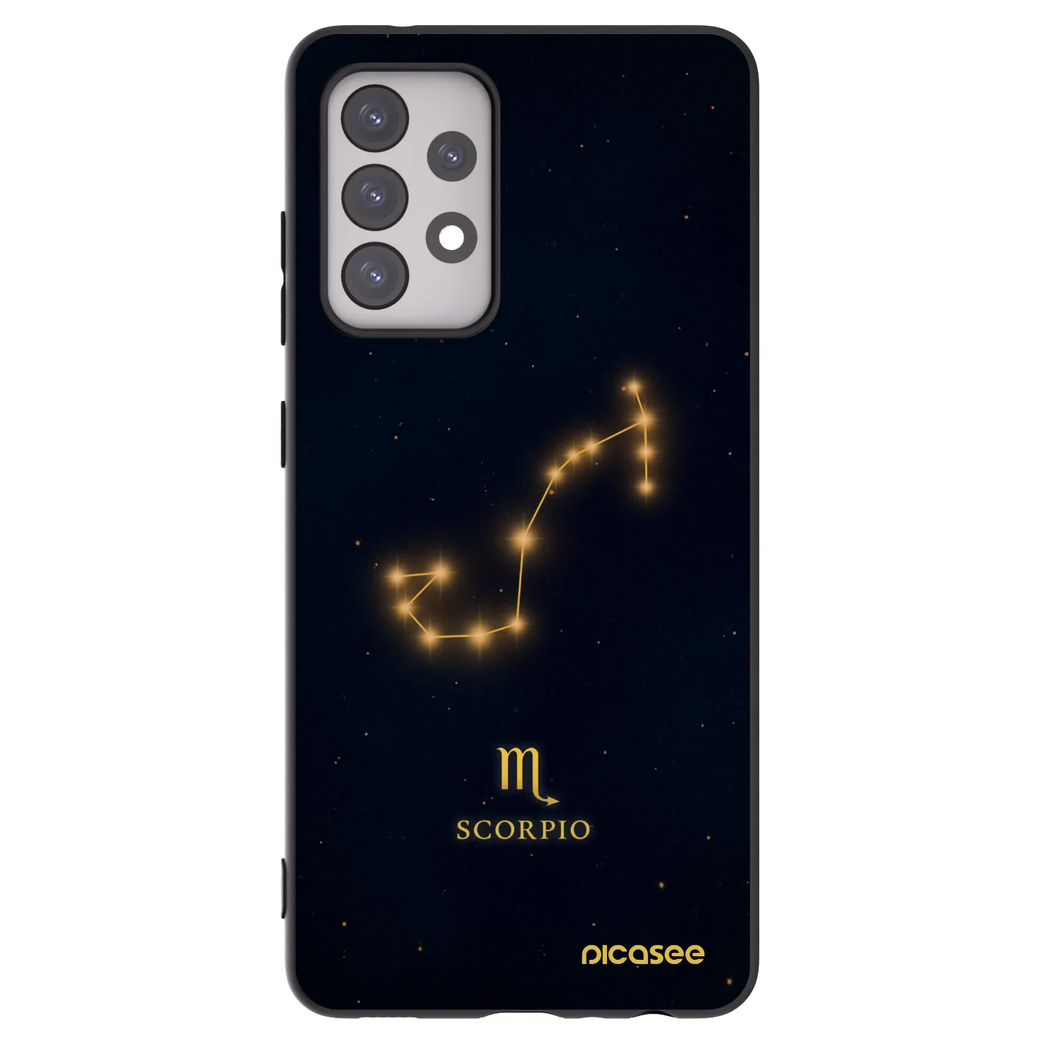 Picasee Samsung Galaxy A52 5G A525F Hülle - Schwarzes Silikon - SCORPIO
