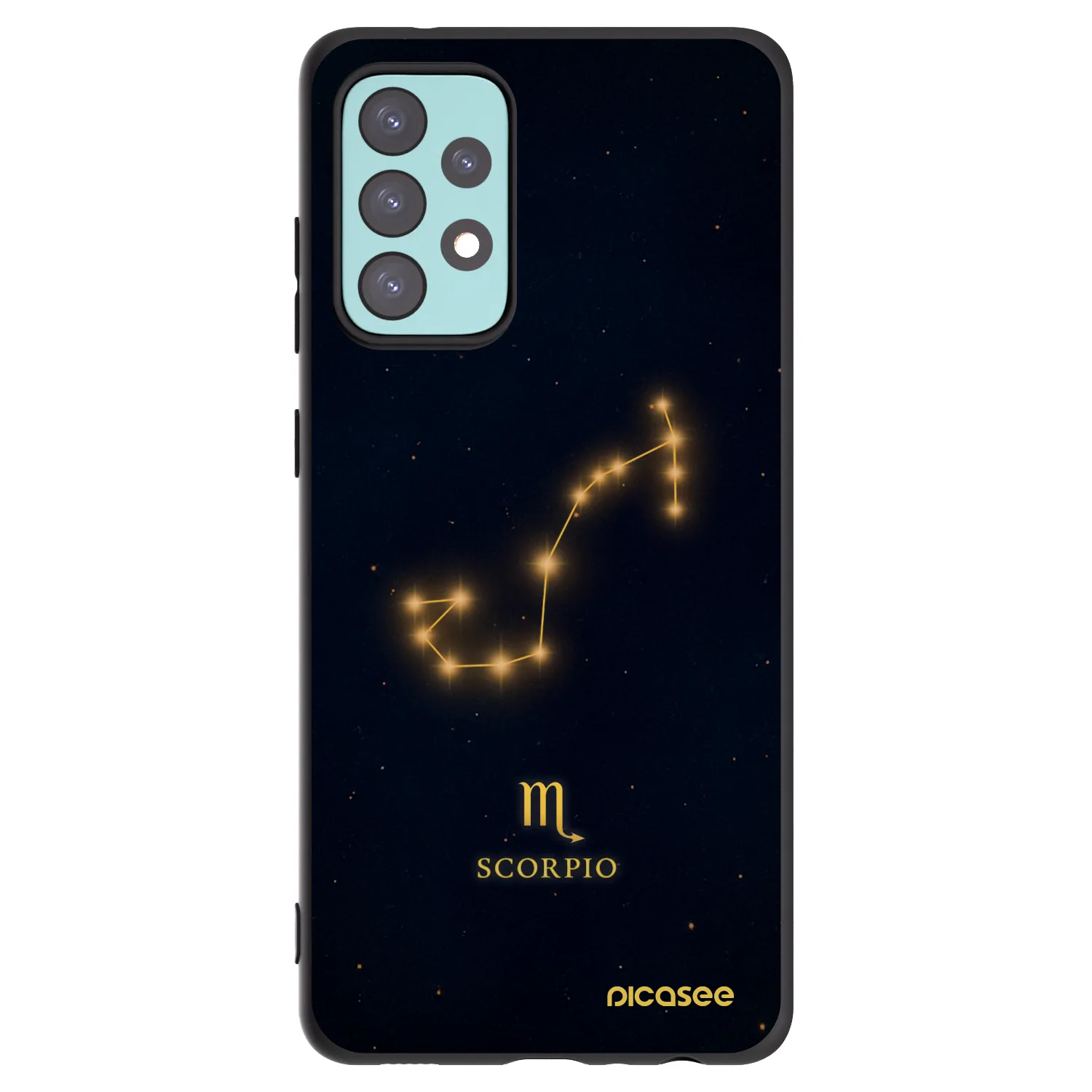 Picasee Samsung Galaxy A72 A725F Hülle - Schwarzes Silikon - SCORPIO