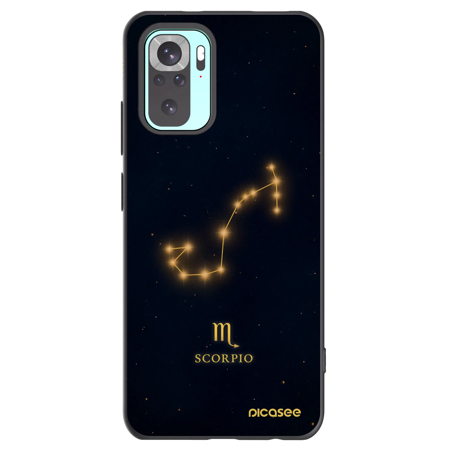Picasee Xiaomi Redmi Note 10 Pro Hülle - Schwarzes Silikon - SCORPIO