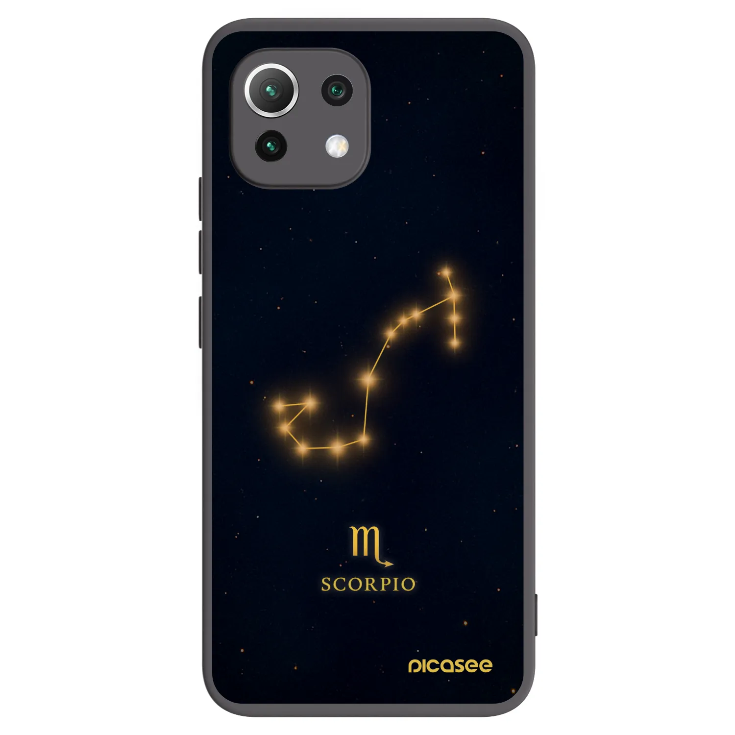 Picasee Xiaomi Mi 11 Lite Hülle - Schwarzes Silikon - SCORPIO