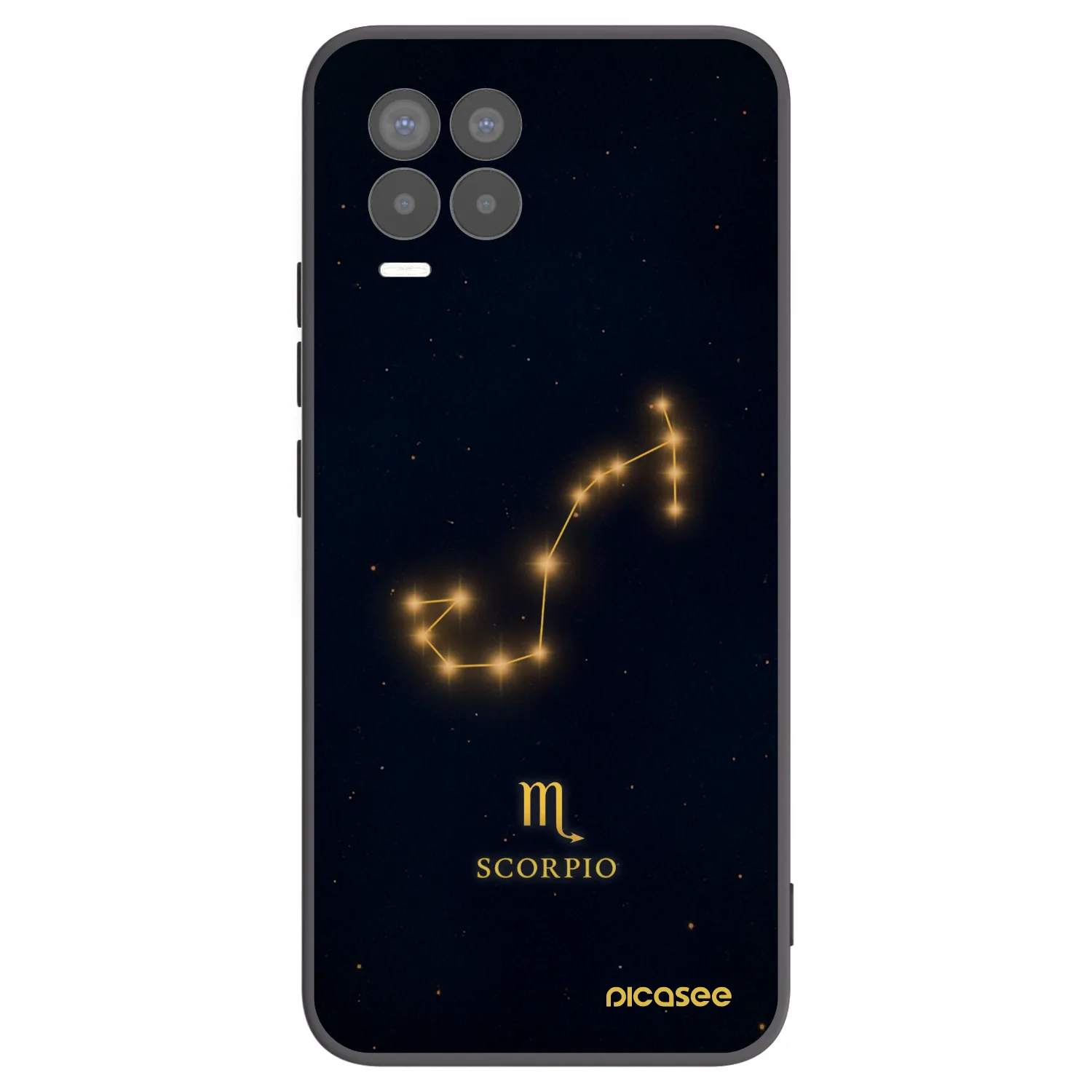 Picasee Realme 8 Pro Hülle - Schwarzes Silikon - SCORPIO