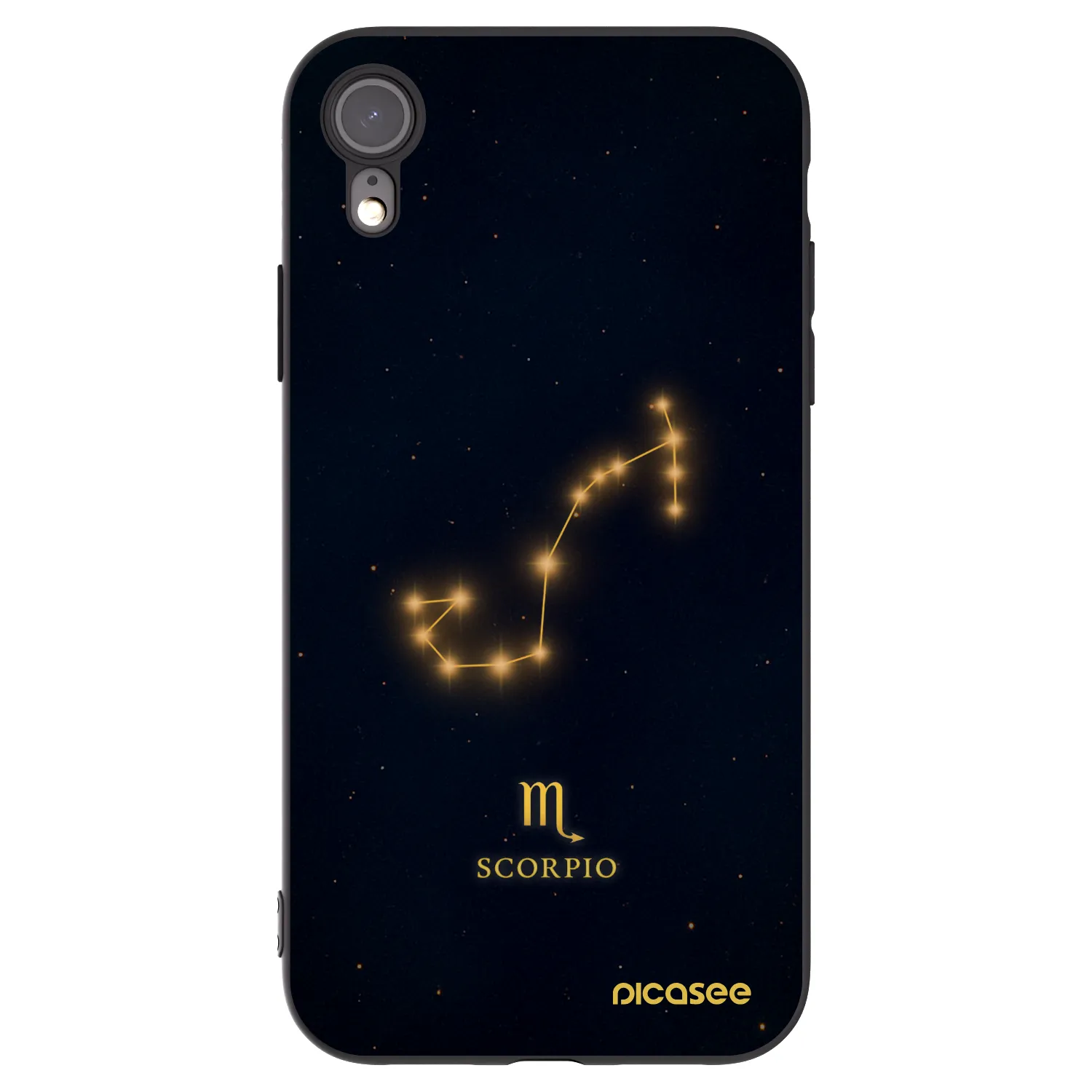 Picasee Apple iPhone XR Hülle - Schwarzes Silikon - SCORPIO