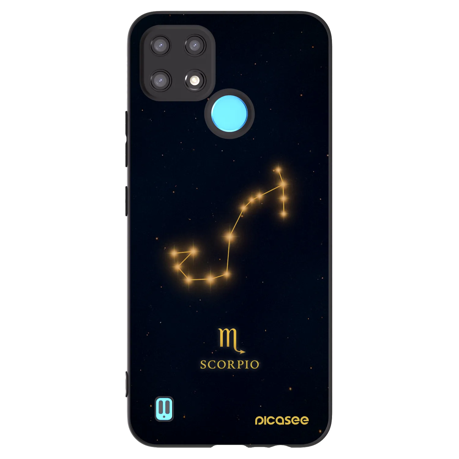 Picasee Realme C21 Hülle - Schwarzes Silikon - SCORPIO