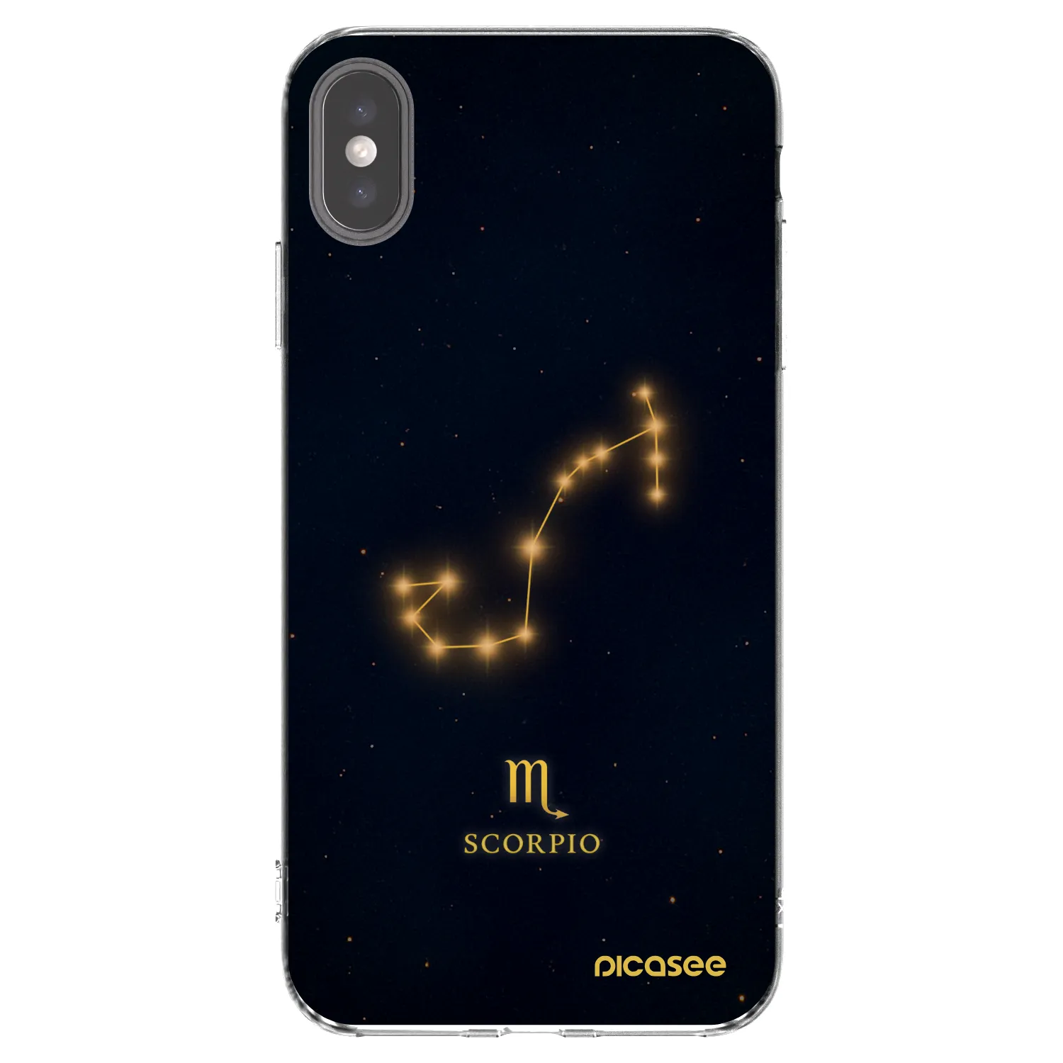 Picasee Apple iPhone XS Max Hülle - Transparentes Silikon - SCORPIO