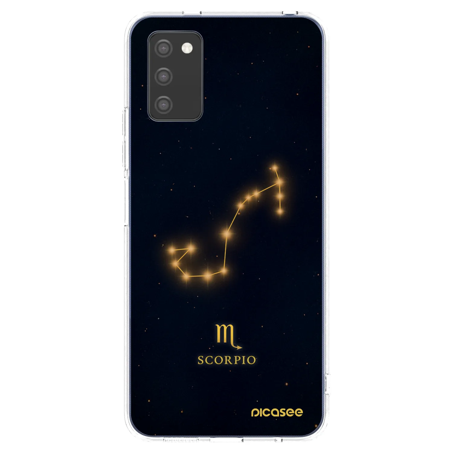 Picasee Samsung Galaxy A03s A037G Hülle - Transparentes Silikon - SCORPIO