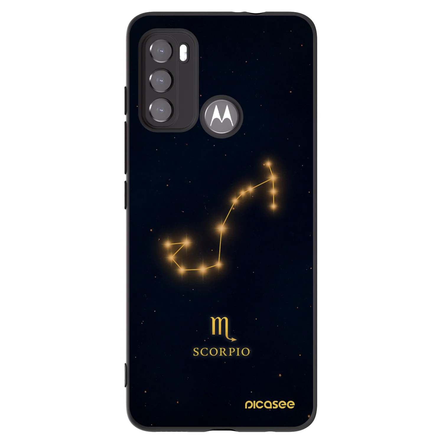 Picasee Motorola Moto G60 Hülle - Schwarzes Silikon - SCORPIO