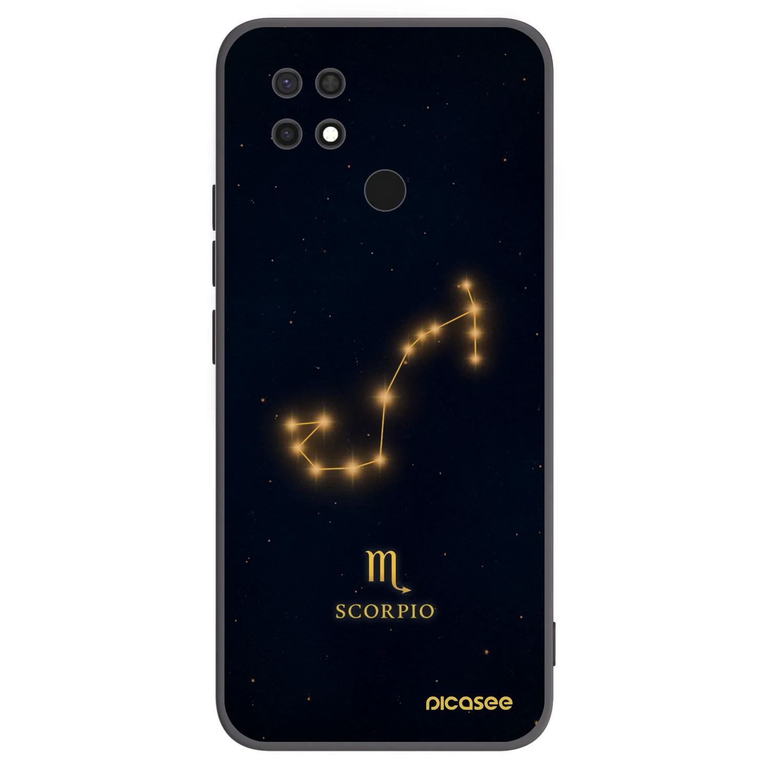 Picasee Xiaomi Redmi 10C Hülle - Schwarzes Silikon - SCORPIO