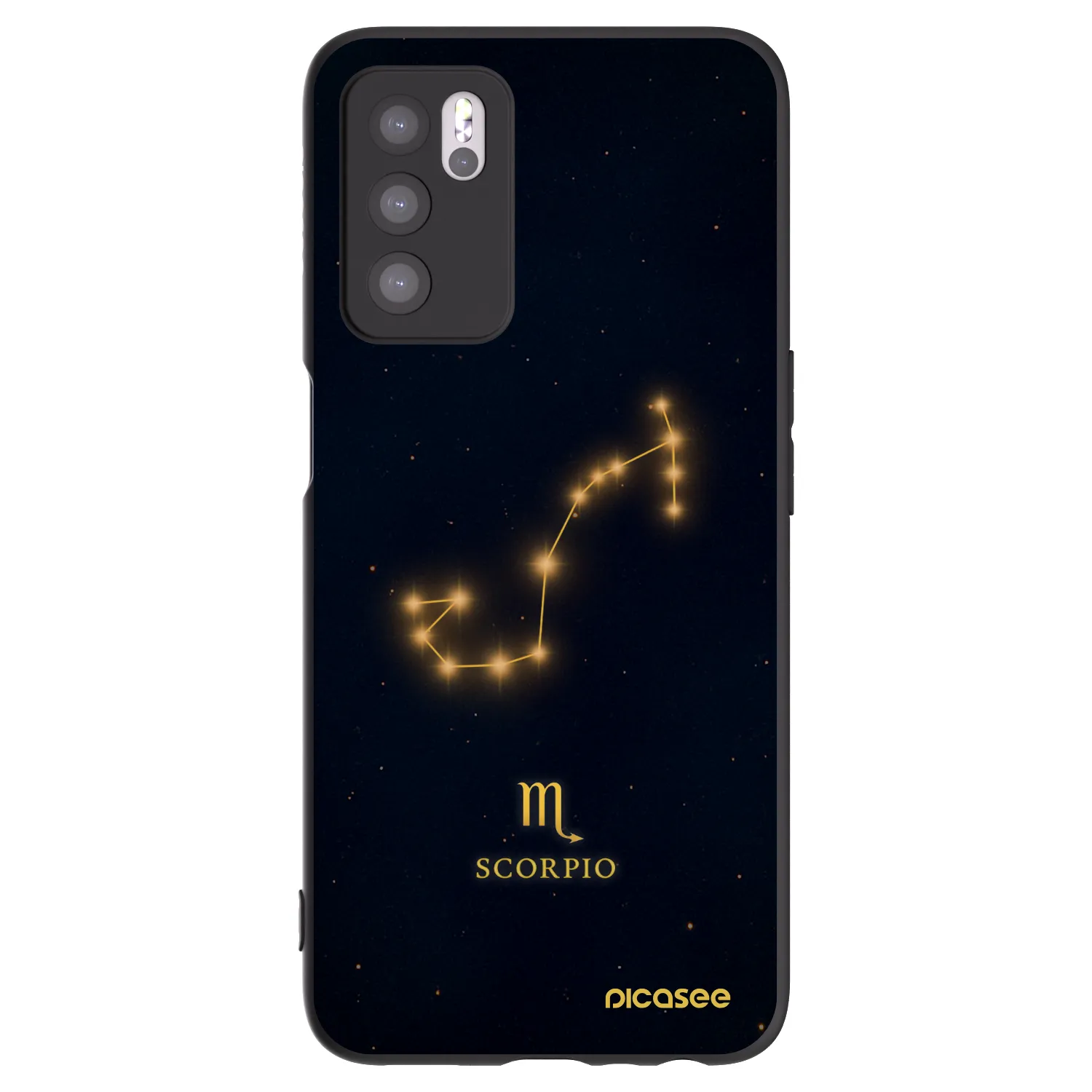 Picasee OPPO A16 Hülle - Schwarzes Silikon - SCORPIO