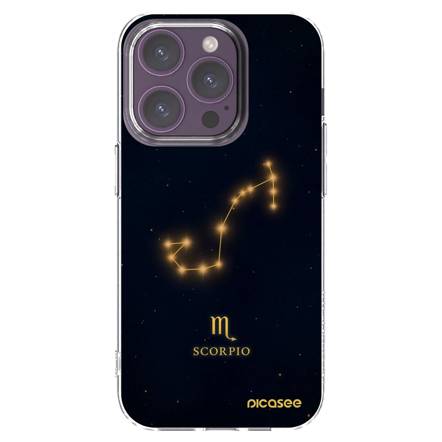 Picasee Apple iPhone 14 Pro Hülle - Transparentes Silikon - SCORPIO