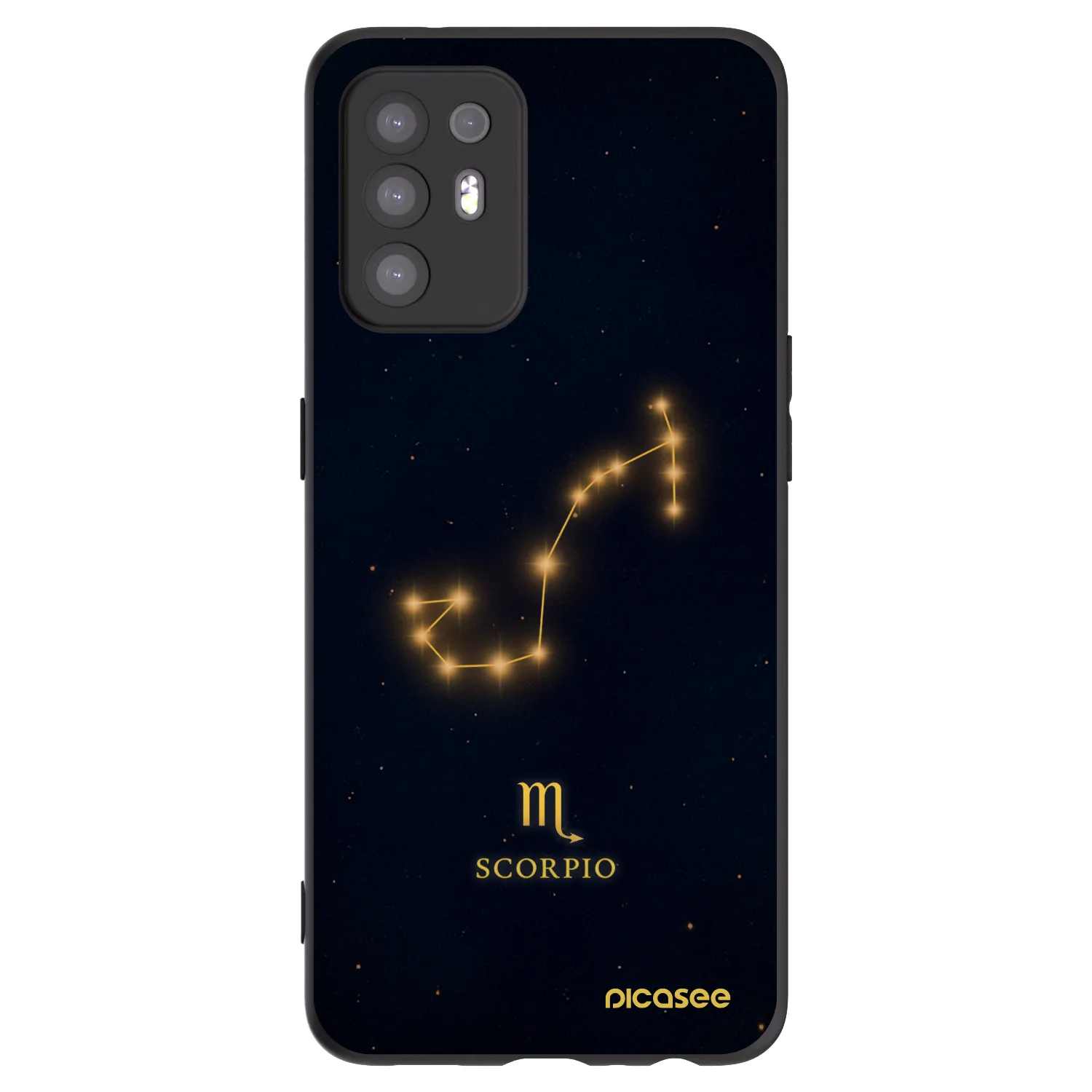 Picasee OPPO A94 5G Hülle - Schwarzes Silikon - SCORPIO