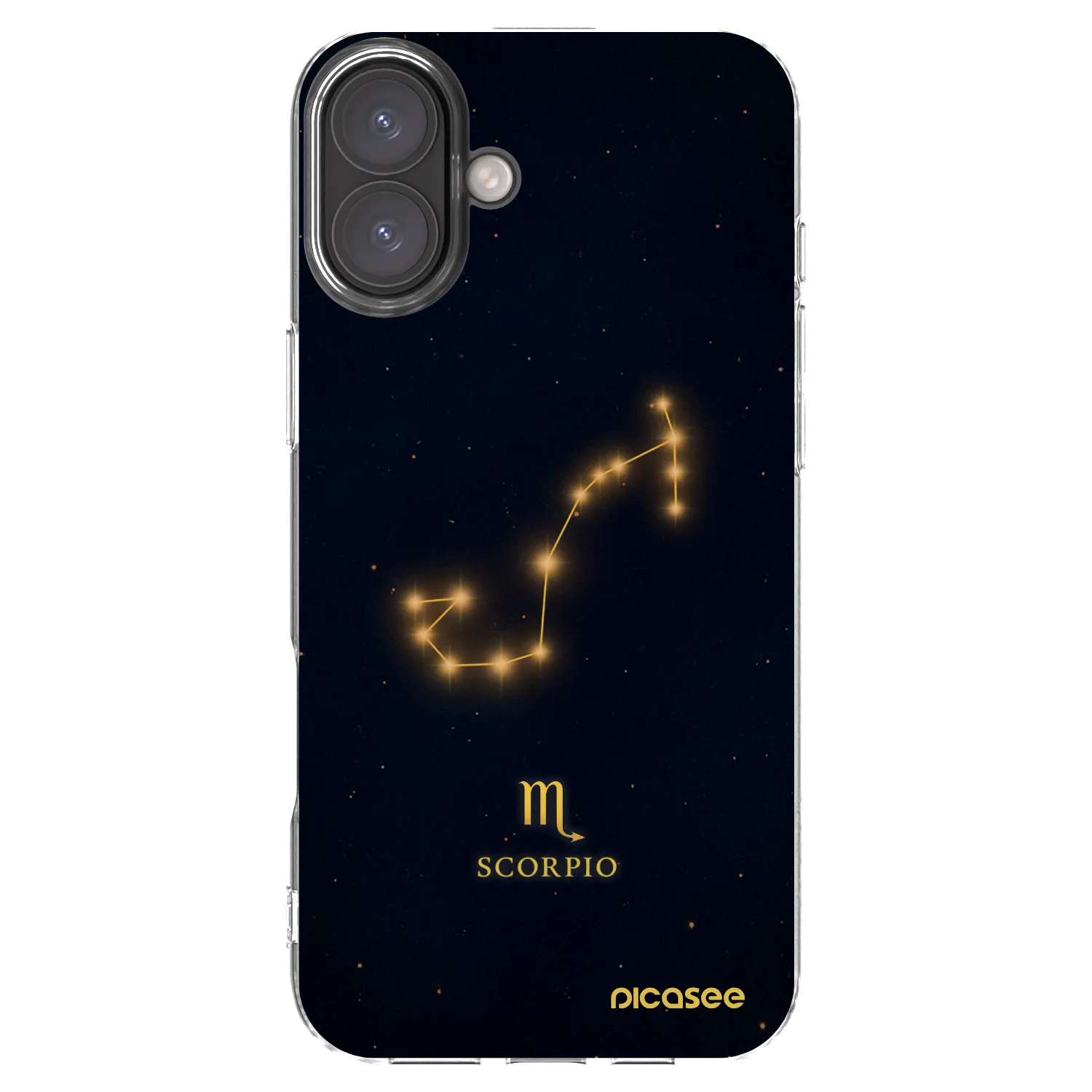 Picasee Apple iPhone 16 Plus Hülle - Transparentes Silikon - SCORPIO
