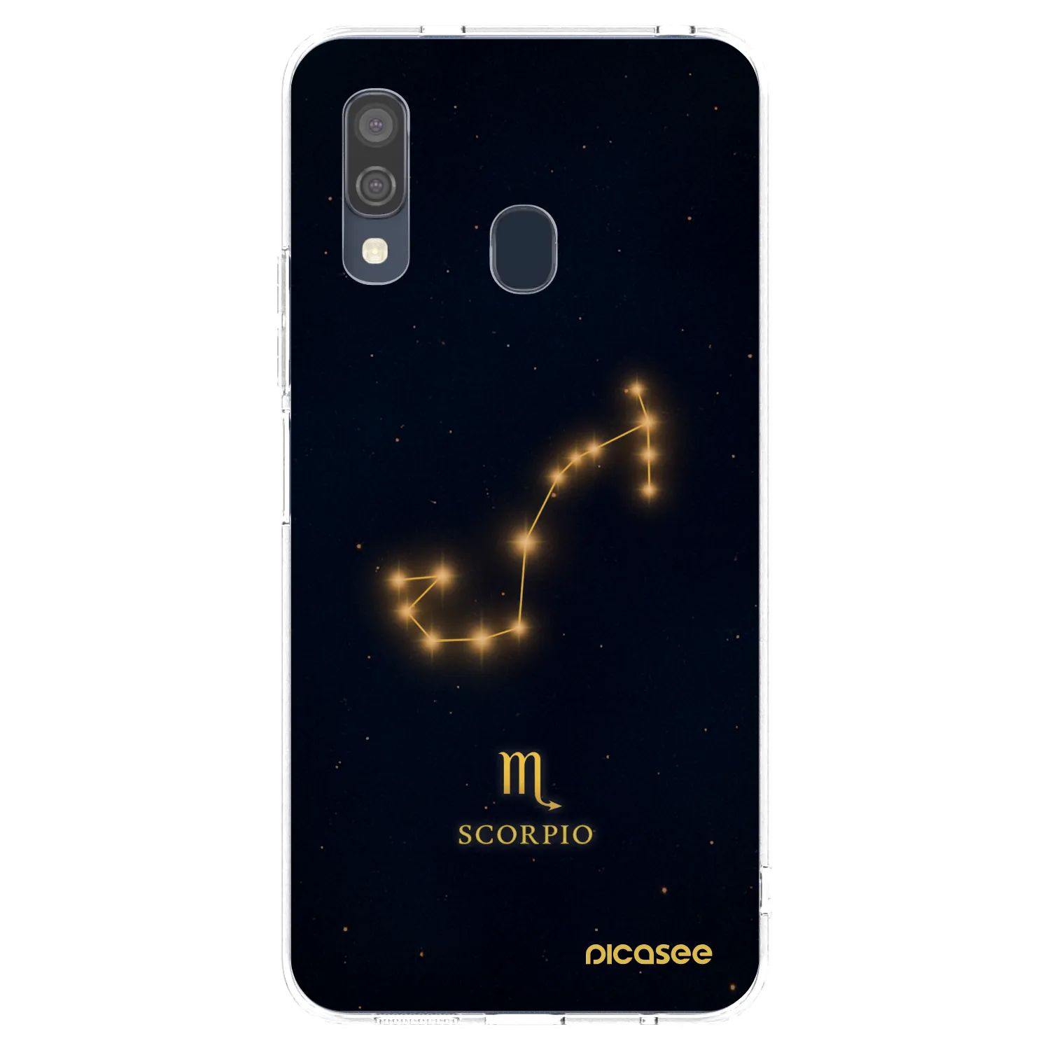 Picasee Samsung Galaxy A40 A405F Hülle - Transparentes Silikon - SCORPIO