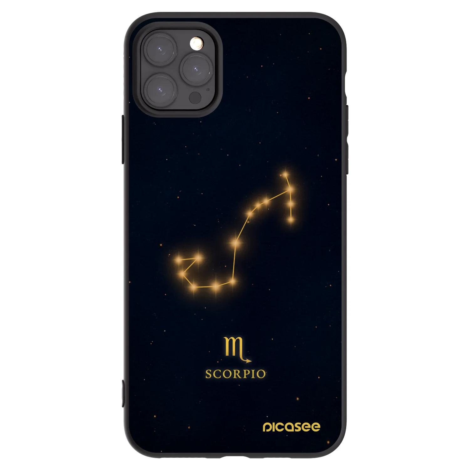 Picasee Apple iPhone 11 Pro Max Hülle - Schwarzes Silikon - SCORPIO