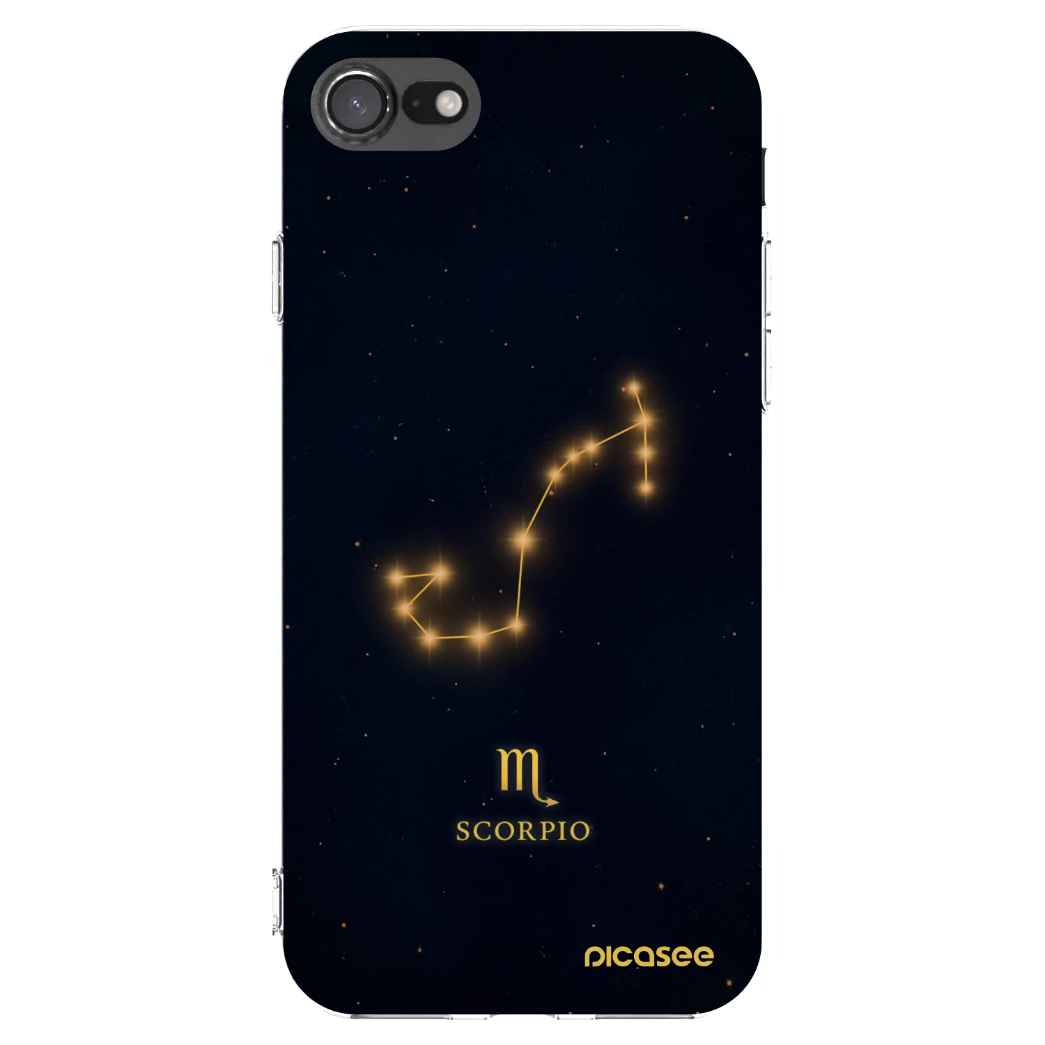 Picasee Apple iPhone 8 Hülle - Transparentes Silikon - SCORPIO