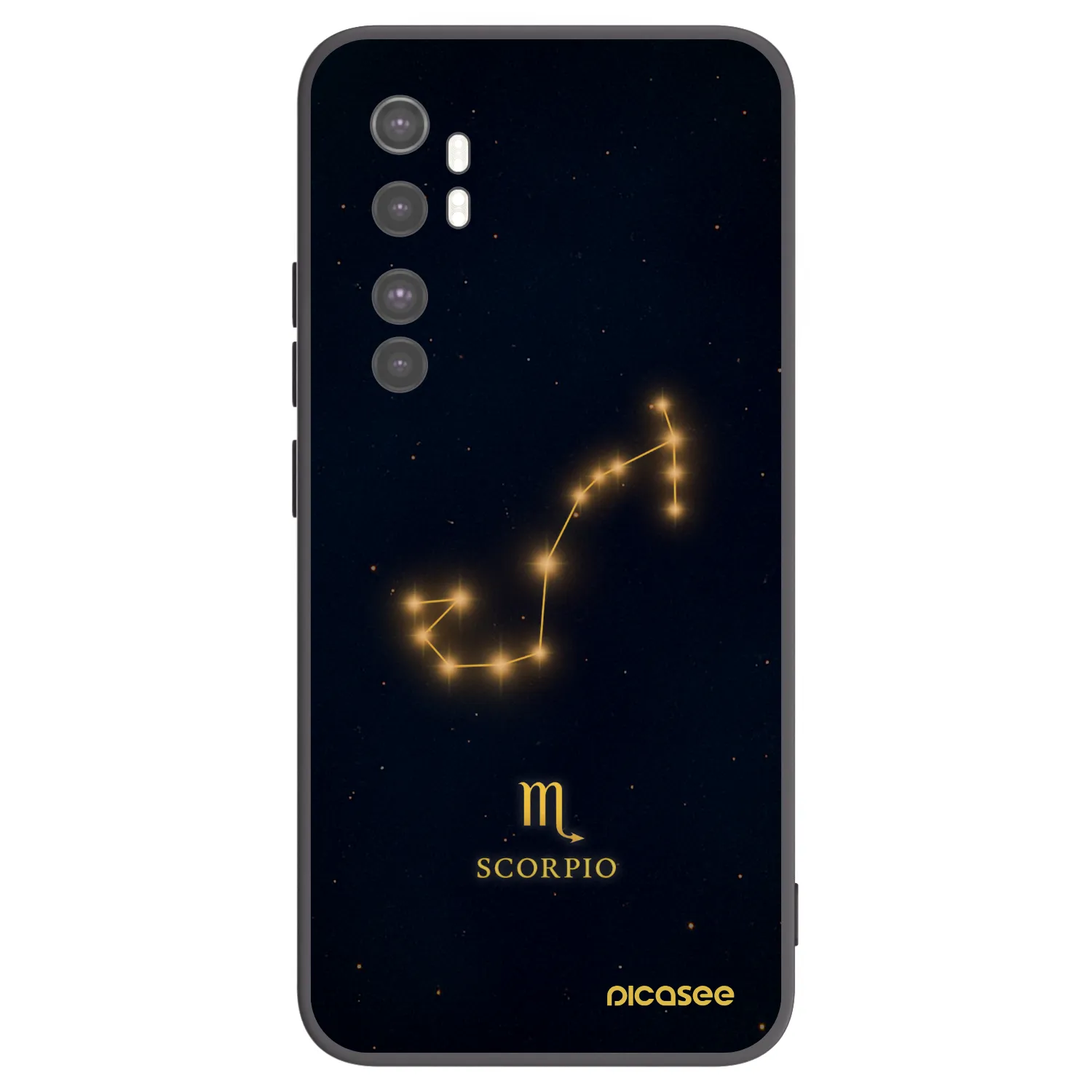 Picasee Xiaomi Mi Note 10 Lite Hülle - Schwarzes Silikon - SCORPIO