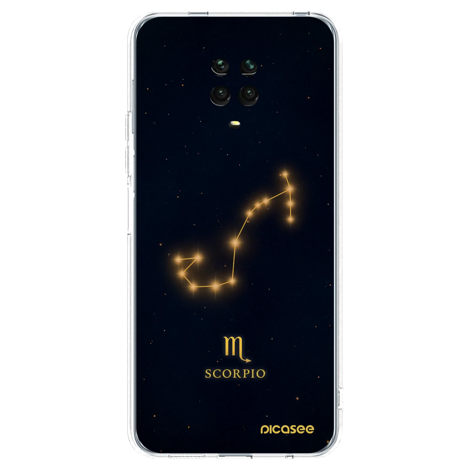 Picasee Xiaomi Redmi Note 9S Hülle - Transparentes Silikon - SCORPIO