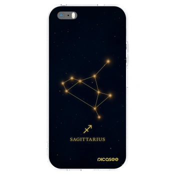 Picasee Apple iPhone 5/5S/SE Hülle - Transparentes Silikon - SAGITTARIUS