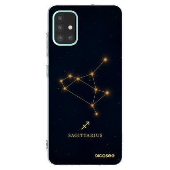 Picasee Samsung Galaxy M31s Hülle - Transparentes Silikon - SAGITTARIUS