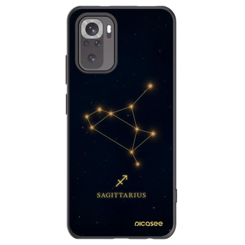 Picasee Xiaomi Redmi Note 10 Hülle - Schwarzes Silikon - SAGITTARIUS